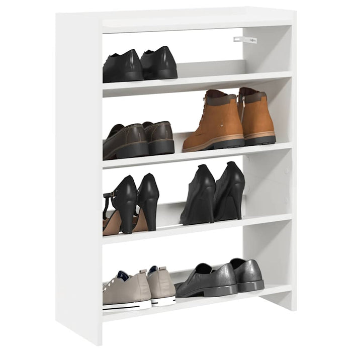 vidaXL Shoe Rack White 80x25x61.5 cm Engineered Wood