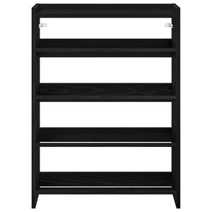 vidaXL Shoe Rack Black 80x25x61.5 cm Engineered Wood