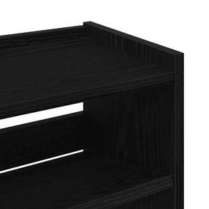 vidaXL Shoe Rack Black 80x25x61.5 cm Engineered Wood