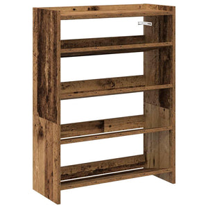 vidaXL Shoe Rack Old Wood 80x25x61.5 cm Engineered Wood