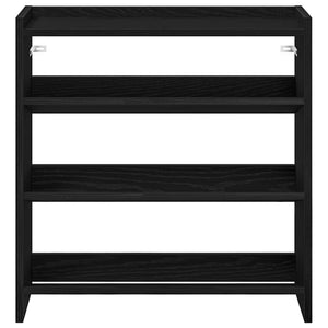 vidaXL Shoe Rack Black 60x25x62 cm Engineered Wood