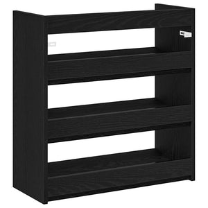 vidaXL Shoe Rack Black 60x25x62 cm Engineered Wood