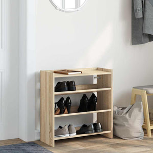 vidaXL Shoe Rack Sonoma Oak 60x25x62 cm Engineered Wood