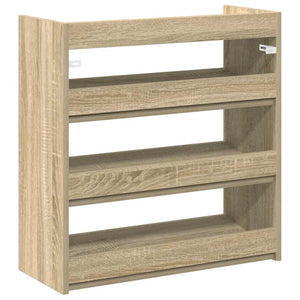 vidaXL Shoe Rack Sonoma Oak 60x25x62 cm Engineered Wood