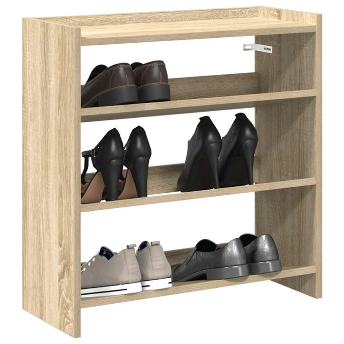 vidaXL Shoe Rack Sonoma Oak 60x25x62 cm Engineered Wood