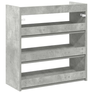 vidaXL Shoe Rack Concrete Grey 60x25x62 cm Engineered Wood