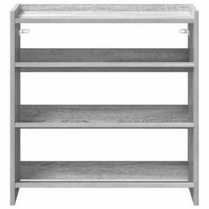 vidaXL Shoe Rack Grey Sonoma 60x25x62 cm Engineered Wood