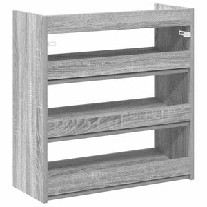 vidaXL Shoe Rack Grey Sonoma 60x25x62 cm Engineered Wood