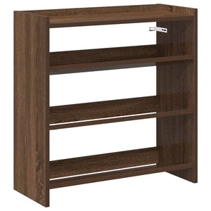 vidaXL Shoe Rack Brown Oak 60x25x62 cm Engineered Wood