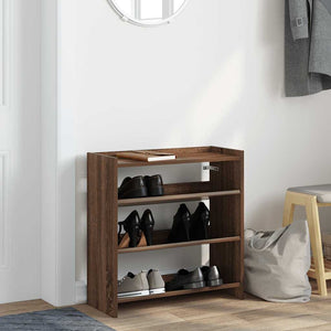 vidaXL Shoe Rack Brown Oak 60x25x62 cm Engineered Wood