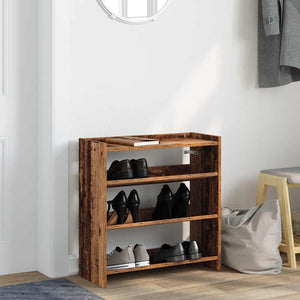 vidaXL Shoe Rack Old Wood 60x25x62 cm Engineered Wood