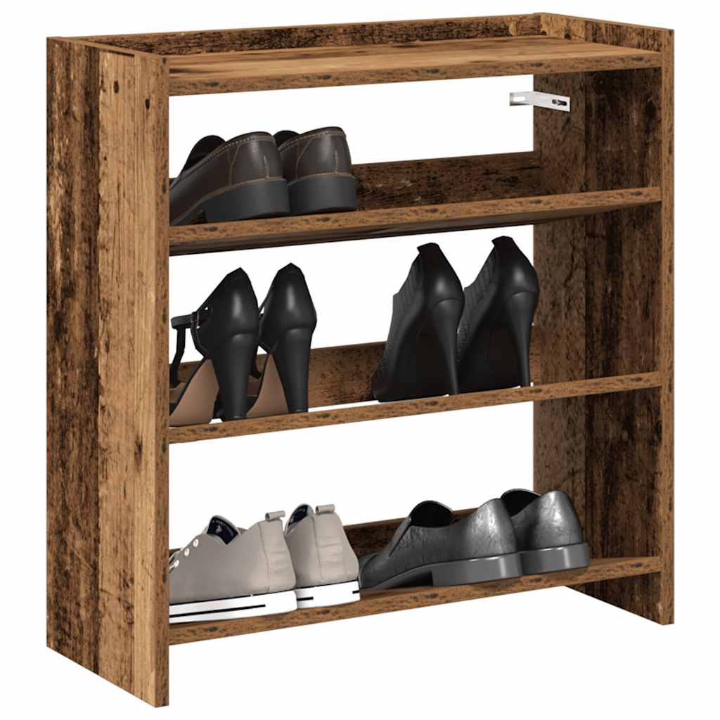 vidaXL Shoe Rack Old Wood 60x25x62 cm Engineered Wood