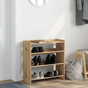 vidaXL Shoe Rack Artisan Oak 60x25x62 cm Engineered Wood