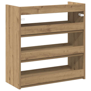 vidaXL Shoe Rack Artisan Oak 60x25x62 cm Engineered Wood