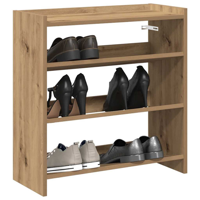 vidaXL Shoe Rack Artisan Oak 60x25x62 cm Engineered Wood