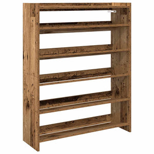 vidaXL Shoe Rack Old Wood 80x25x100 cm Engineered Wood