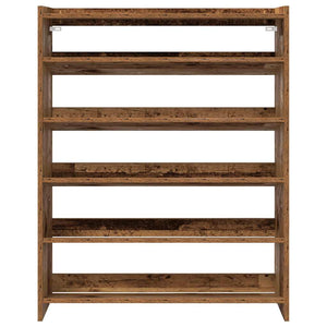 vidaXL Shoe Rack Old Wood 80x25x100 cm Engineered Wood