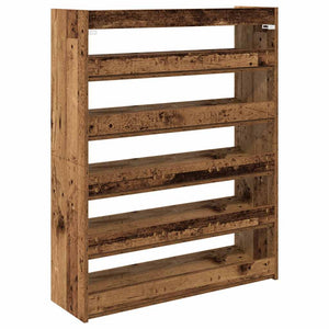 vidaXL Shoe Rack Old Wood 80x25x100 cm Engineered Wood