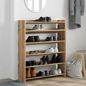 vidaXL Shoe Rack Artisan Oak 80x25x100 cm Engineered Wood