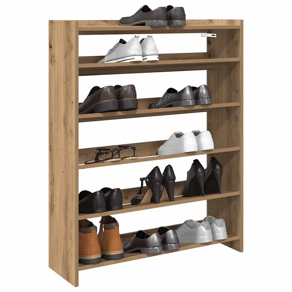 vidaXL Shoe Rack Artisan Oak 80x25x100 cm Engineered Wood