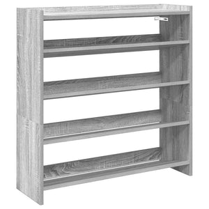 vidaXL Shoe Rack Grey Sonoma 80x25x81 cm Engineered Wood