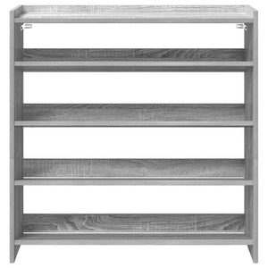 vidaXL Shoe Rack Grey Sonoma 80x25x81 cm Engineered Wood