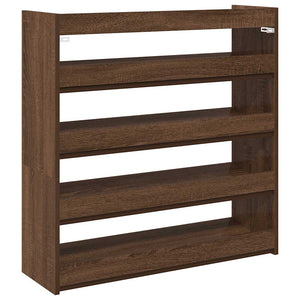 vidaXL Shoe Rack Brown Oak 80x25x81 cm Engineered Wood