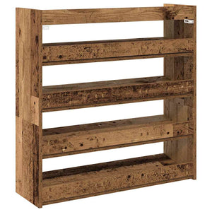 vidaXL Shoe Rack Old Wood 80x25x81 cm Engineered Wood