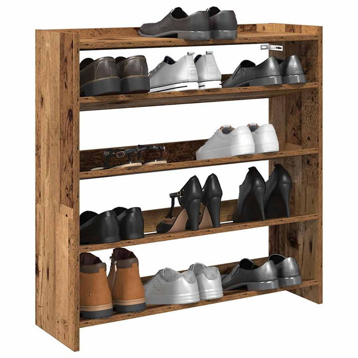 vidaXL Shoe Rack Old Wood 80x25x81 cm Engineered Wood