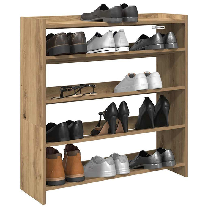 vidaXL Shoe Rack Artisan Oak 80x25x81 cm Engineered Wood