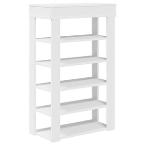 vidaXL Shoe Rack White 60x30x98 cm Engineered Wood