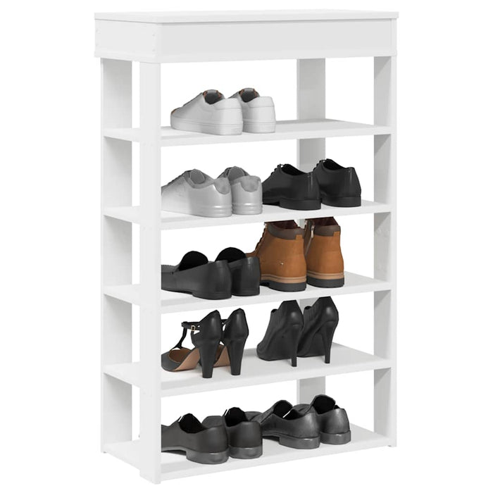 vidaXL Shoe Rack White 60x30x98 cm Engineered Wood