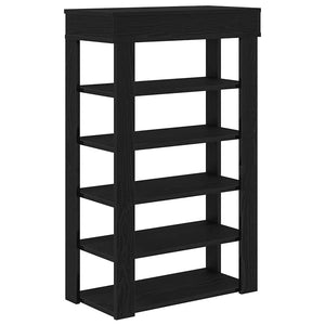 vidaXL Shoe Rack Black 60x30x98 cm Engineered Wood