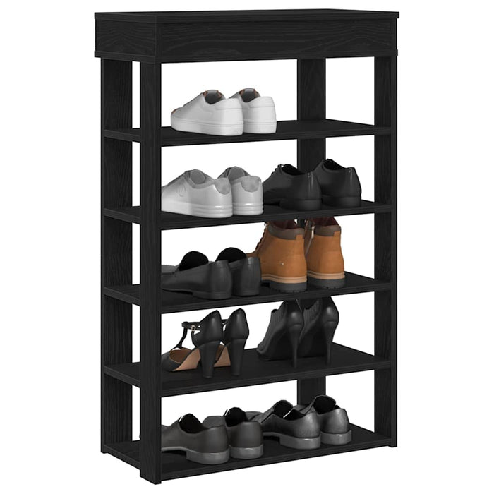 vidaXL Shoe Rack Black 60x30x98 cm Engineered Wood