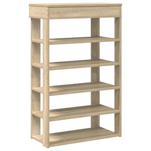 vidaXL Shoe Rack Sonoma Oak 60x30x98 cm Engineered Wood