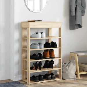 vidaXL Shoe Rack Sonoma Oak 60x30x98 cm Engineered Wood