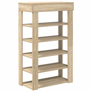 vidaXL Shoe Rack Sonoma Oak 60x30x98 cm Engineered Wood