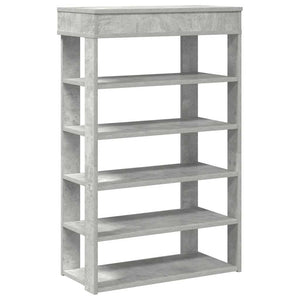 vidaXL Shoe Rack Concrete Grey 60x30x98 cm Engineered Wood