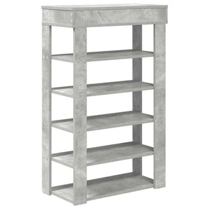 vidaXL Shoe Rack Concrete Grey 60x30x98 cm Engineered Wood