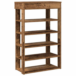 vidaXL Shoe Rack Old Wood 60x30x98 cm Engineered Wood