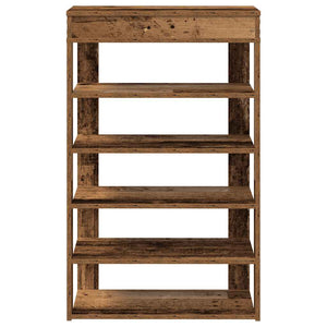 vidaXL Shoe Rack Old Wood 60x30x98 cm Engineered Wood