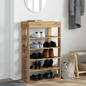 vidaXL Shoe Rack Artisan Oak 60x30x98 cm Engineered Wood