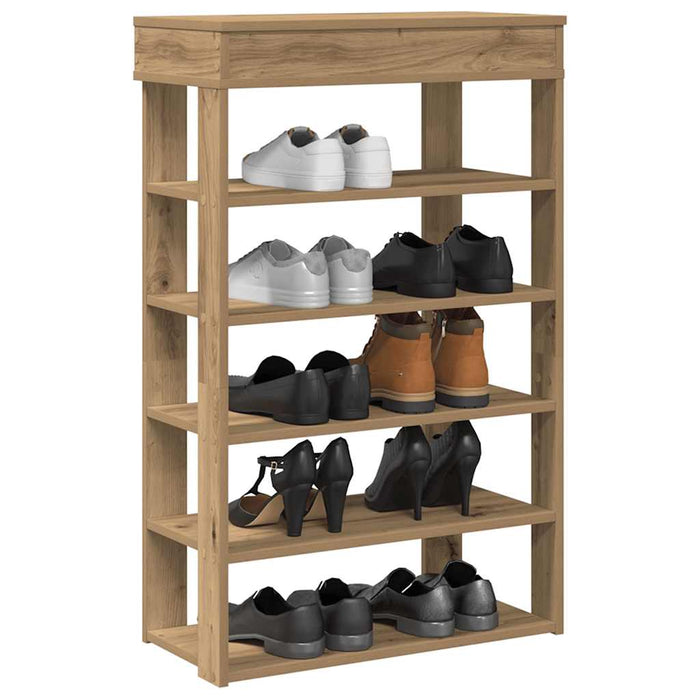 vidaXL Shoe Rack Artisan Oak 60x30x98 cm Engineered Wood