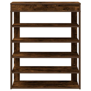 vidaXL Shoe Rack Smoked Oak 80x30x98 cm Engineered Wood