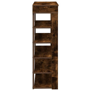 vidaXL Shoe Rack Smoked Oak 80x30x98 cm Engineered Wood