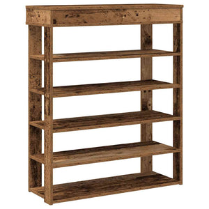 vidaXL Shoe Rack Old Wood 80x30x98 cm Engineered Wood