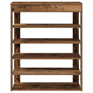 vidaXL Shoe Rack Old Wood 80x30x98 cm Engineered Wood