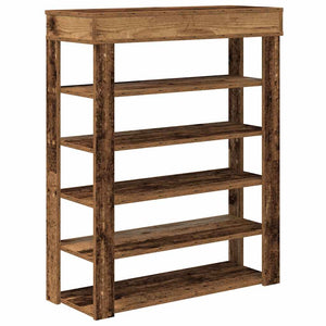 vidaXL Shoe Rack Old Wood 80x30x98 cm Engineered Wood