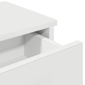 vidaXL Wall Shelf with Drawers White 80x31x17 cm Engineered Wood