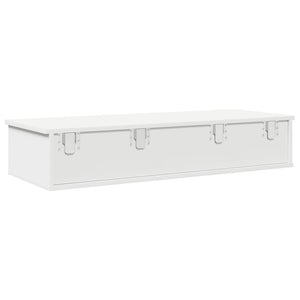 vidaXL Wall Shelf with Drawers White 100x37.5x19 cm Engineered Wood